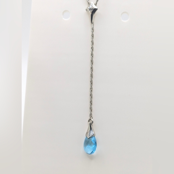 Blue Crystal Earrings And Necklace - Picture 5 of 8